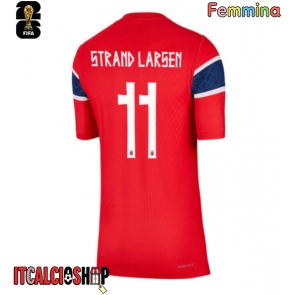 Norvegia Jorgen Strand Larsen #11 Prima Maglia Femmina Mondiali 2026 Manica Corta